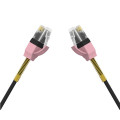 Spring-Protect Strain Relief Patented Slim 30AWG Cat6a Patch Cable Dual Color Molded Boot